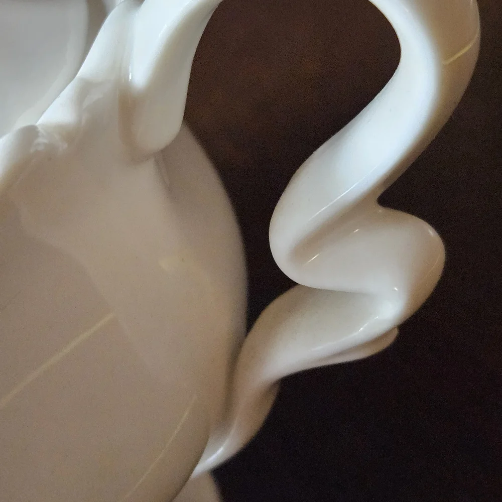 Graces Teaware White Porcelain Footed Sugar Bowl.
